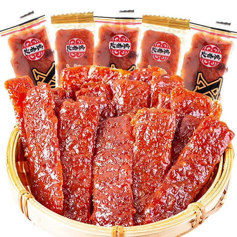 宏香记猪肉干500g猪肉蜜汁味XO酱独立小包装宿舍休闲解馋零食小吃