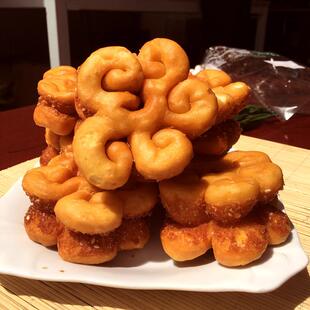 甘食张掖油果子糖花子年货油饼子手工麻花沙枣面馍馍油饼油花子