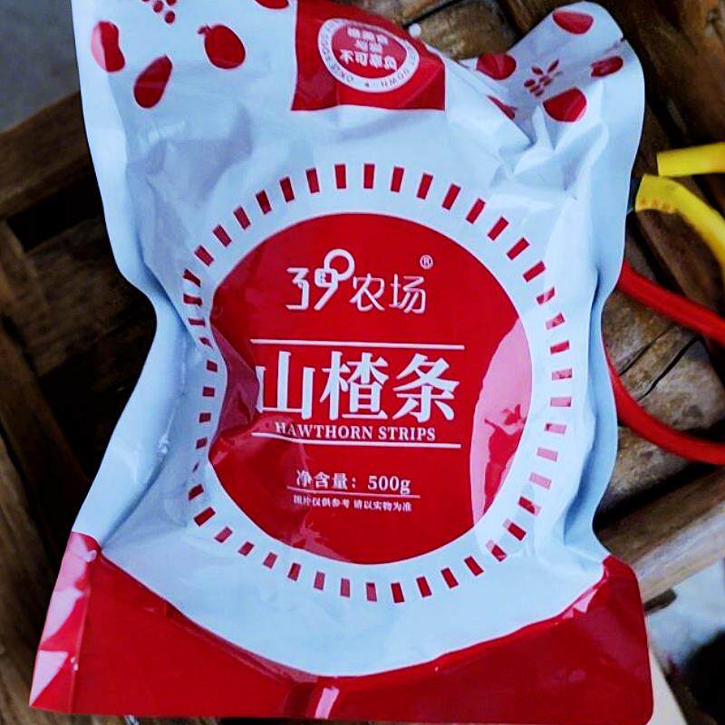 新货39度农场山楂条500g/袋新鲜食用精选美味升级酸甜即食营