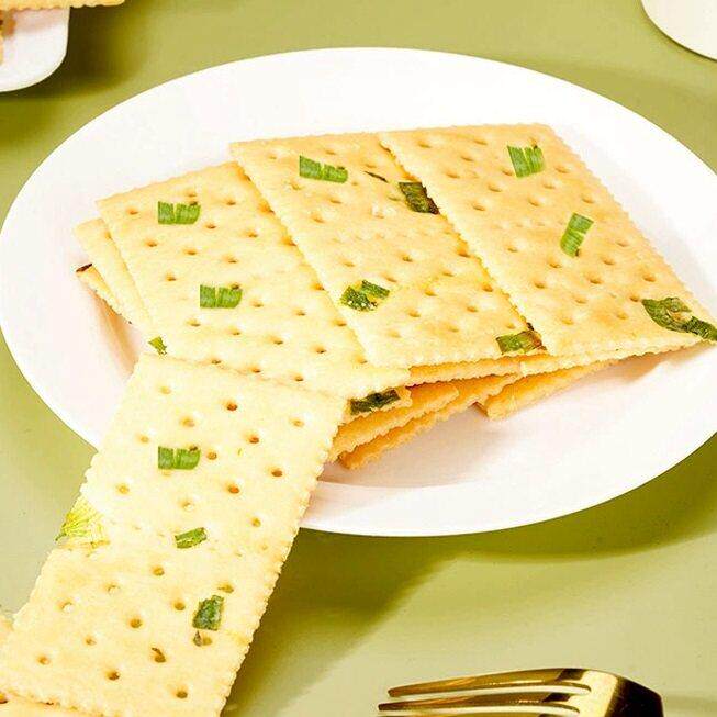 新货碧蜀青香葱苏打饼干整箱咸味梳打饼干咸味早餐代餐饱腹茶点小