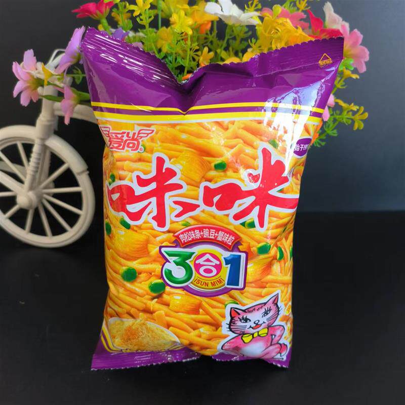 新货咪咪虾味蟹味糕点虾条70g休闲办公娱乐聚餐经典网红零食