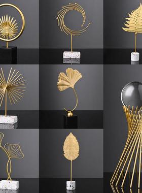 轻奢高档酒柜装饰摆饰创意玄关隔断电视柜办公室桌面铁工艺礼品摆