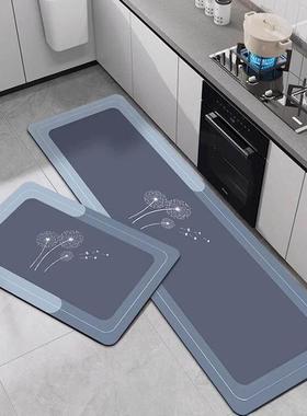 意大利硅藻泥家用厨房地垫防滑防油可擦免洗地毯新款耐脏防水专用