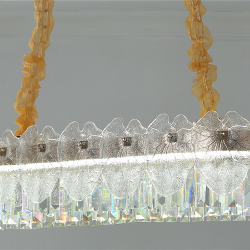 轻奢水晶灯客餐厅水晶吊灯现代简约家用J大气圆形水晶餐吊灯欧式