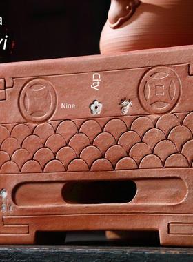 童文宋闽西副榜炉大方炉柜手工大炭炉红泥火炉工夫茶炉碳炉茶具