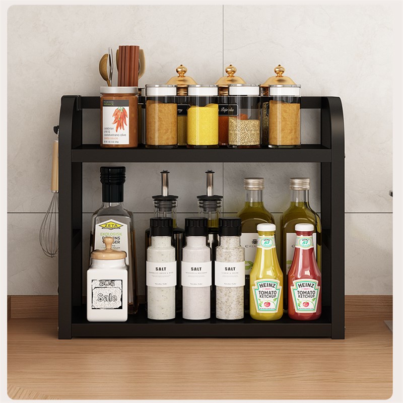 厨房置物架台面多功能调味料品罐F收纳盒家用台面分层收纳架子