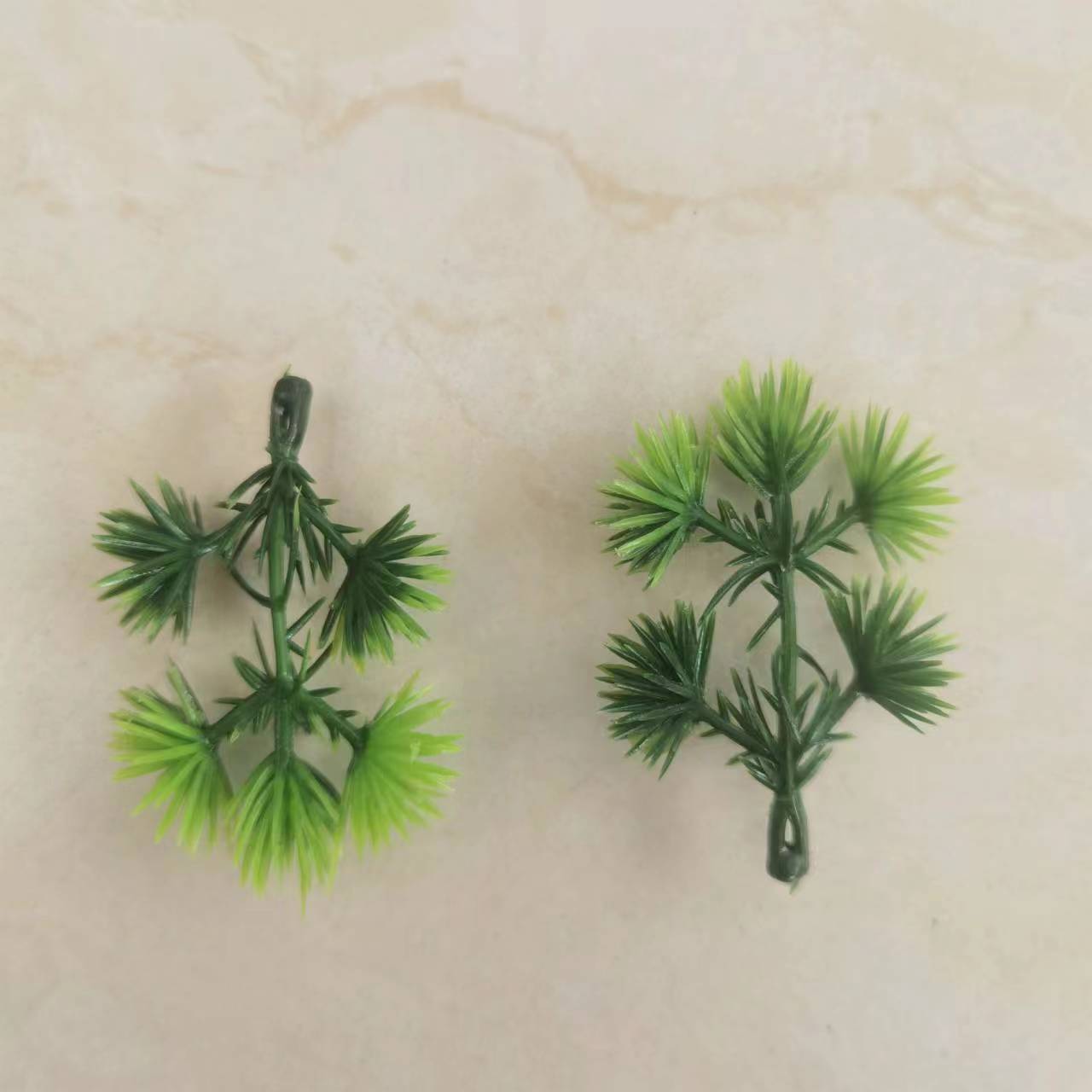 仿真植物绿色5叉松针草假花水草配件 工艺品圣诞树迎客松装饰配件