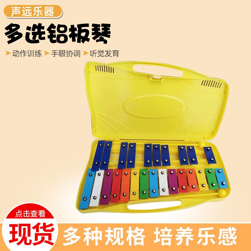 儿童用奥尔夫打击乐器幼儿园音乐早教教具手敲琴25音多色铝板琴