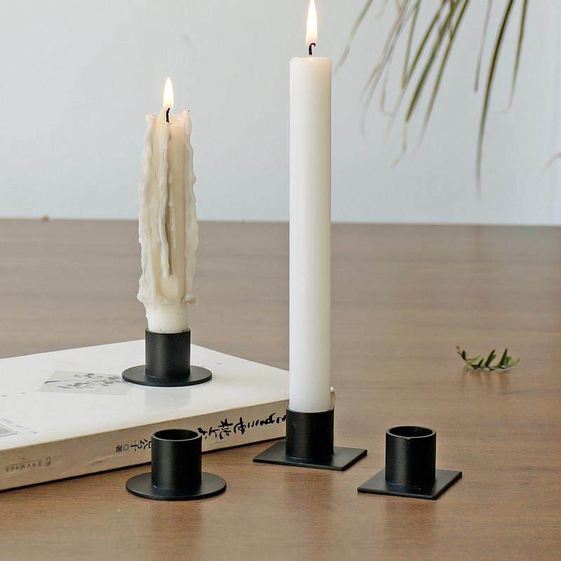 中古风现代简约铁艺黑色蜡烛烛台餐桌装饰台座老式家居软装摆件,家居饰品,烛台,淘宝优惠券,粉丝福利购,淘宝优惠卷