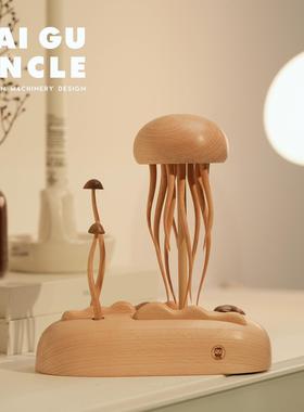 百谷大叔（机械水母）圣诞创意伴手礼桌面摆件节日礼木制工艺品