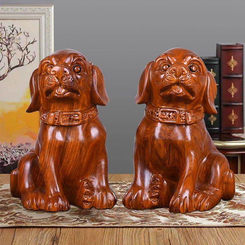 花梨实木质生肖狗桌面小狗摆件黑檀红木工艺装饰品生日礼物男,家居饰品,装饰摆件,淘宝优惠券,粉丝福利购,淘宝优惠卷
