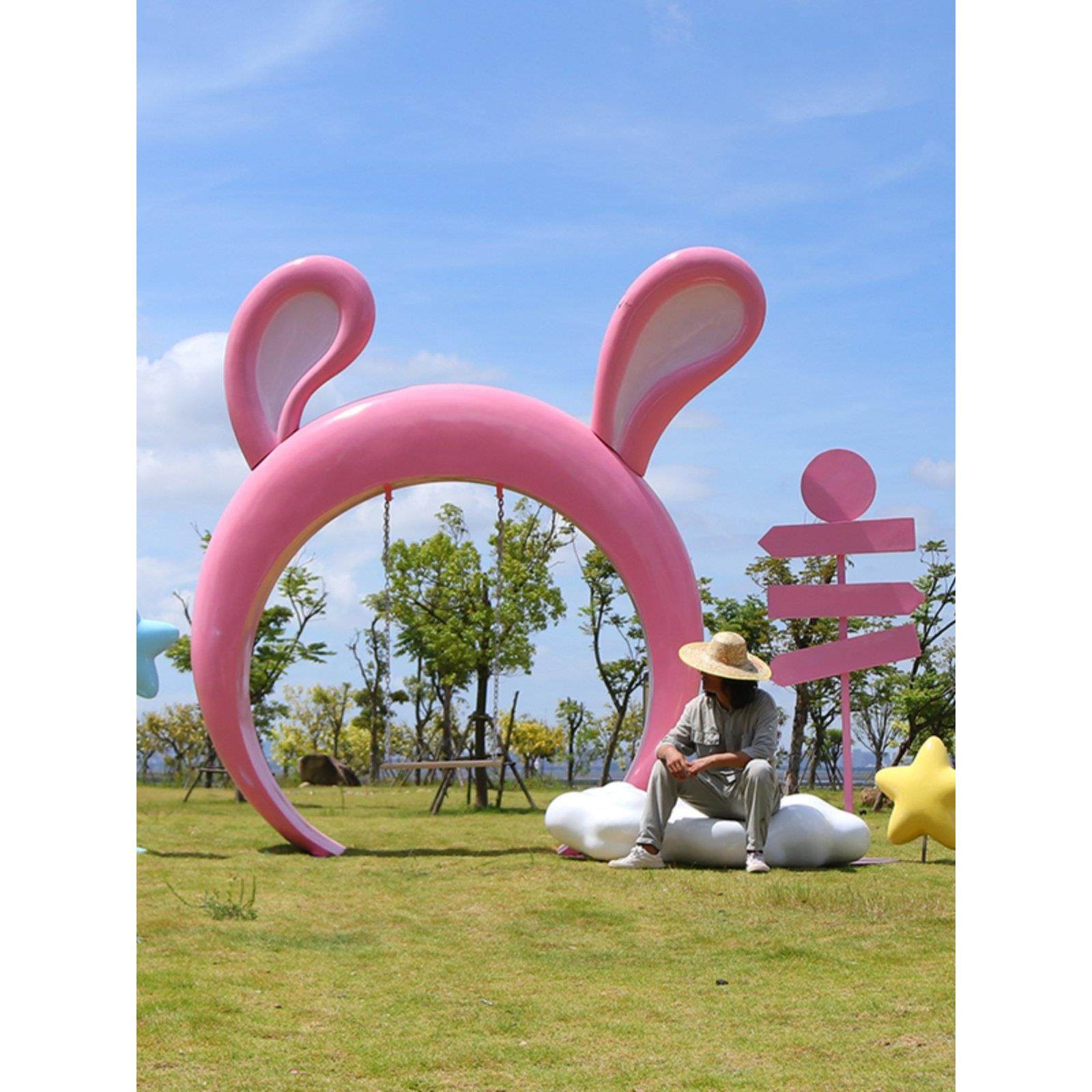 创意人气签到饰品商场节日气氛国庆景区场景布置商场Dp点陈列装饰,家居饰品,户外/庭院摆件,淘宝优惠券,粉丝福利购,淘宝优惠卷