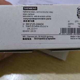 3RF2120 2AA04固态继电器
