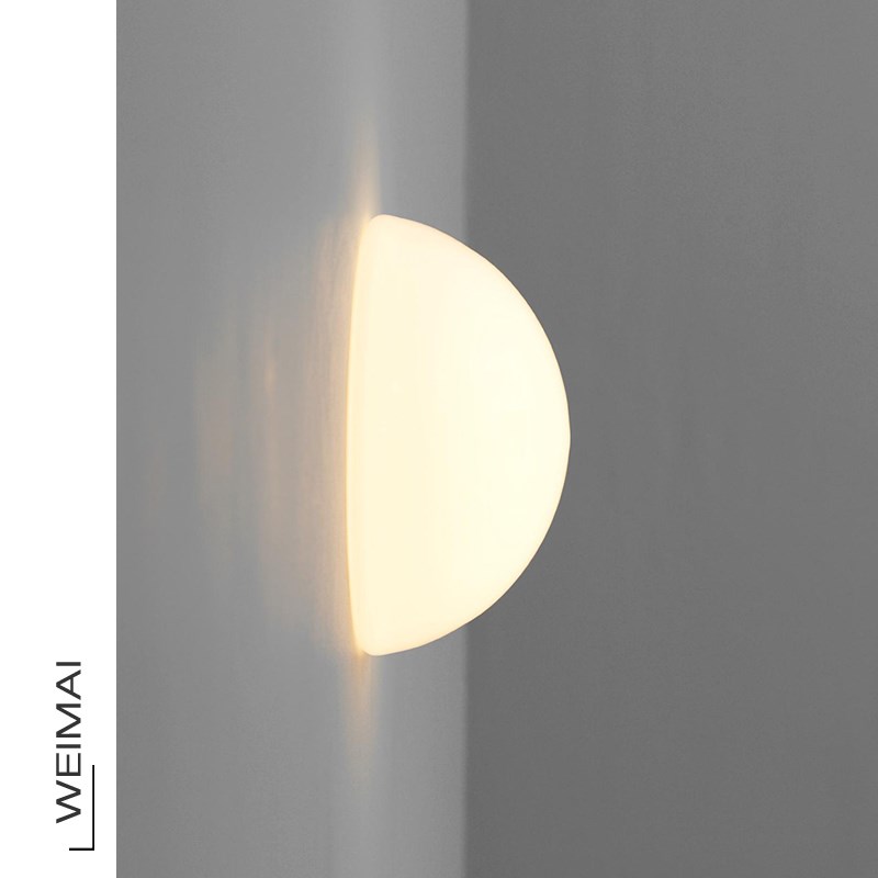 中古现代简约诧寂风半圆球玻璃客厅餐厅卧室床头茶室民宿氛围壁灯