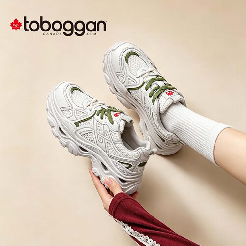 TOBOGGAN厚底老爹鞋女透气网面