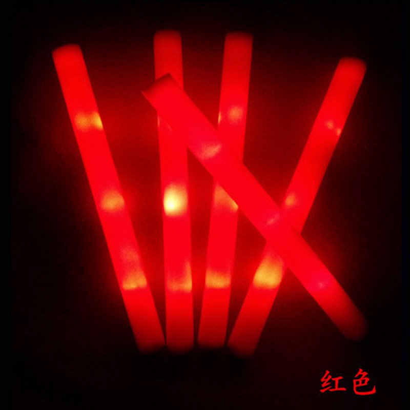 演唱会LED电子发光棒演唱会荧光棒应援七彩闪光海绵棒发光泡沫棒