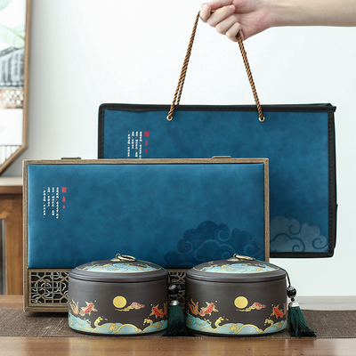 麦辞高档茶叶礼盒装空盒通用半斤绿茶红茶包装盒空礼盒陶瓷空罐子