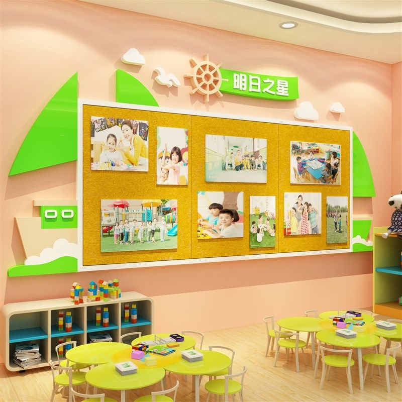 毛毡贴作品展示板幼儿园文化设计托管环创材料主题成走廊墙面装饰