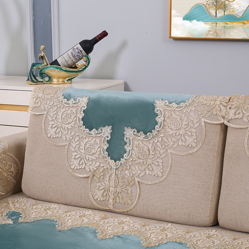 客厅沙发靠背巾百搭高端蕾丝四季通用沙发巾扶手盖布三角巾沙发垫
