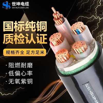 国标铜芯电缆充电桩专用电线YJV2 3 4 5芯4平方6平方1016 2535 5C