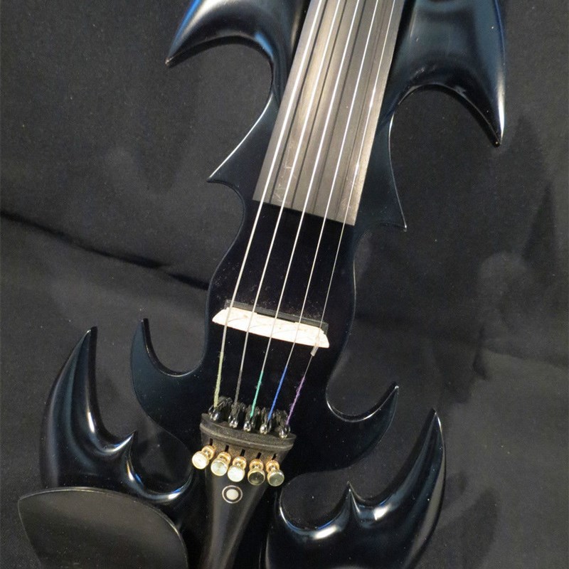 厂家直销 15/17寸高档电声5弦中提琴,固体实木黑色电中提琴
