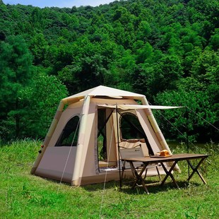 野营装 全自动帐篷充气35人户外露营加厚防雨便M携式 备充气帐篷