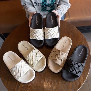 懒人时尚 绝美厚底拖鞋 孕妇沙滩凉鞋 女夏季 踩屎感凉 外穿2r025新款