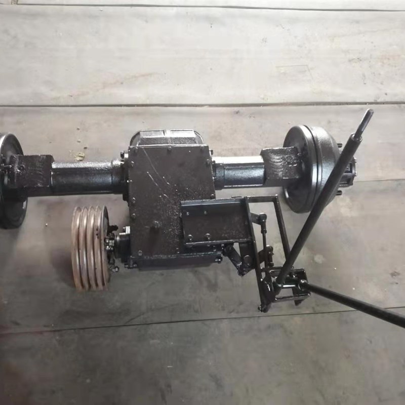 插车配件T吨柴油机单杠叉车前驱动变速箱高低速一体桥加大总成