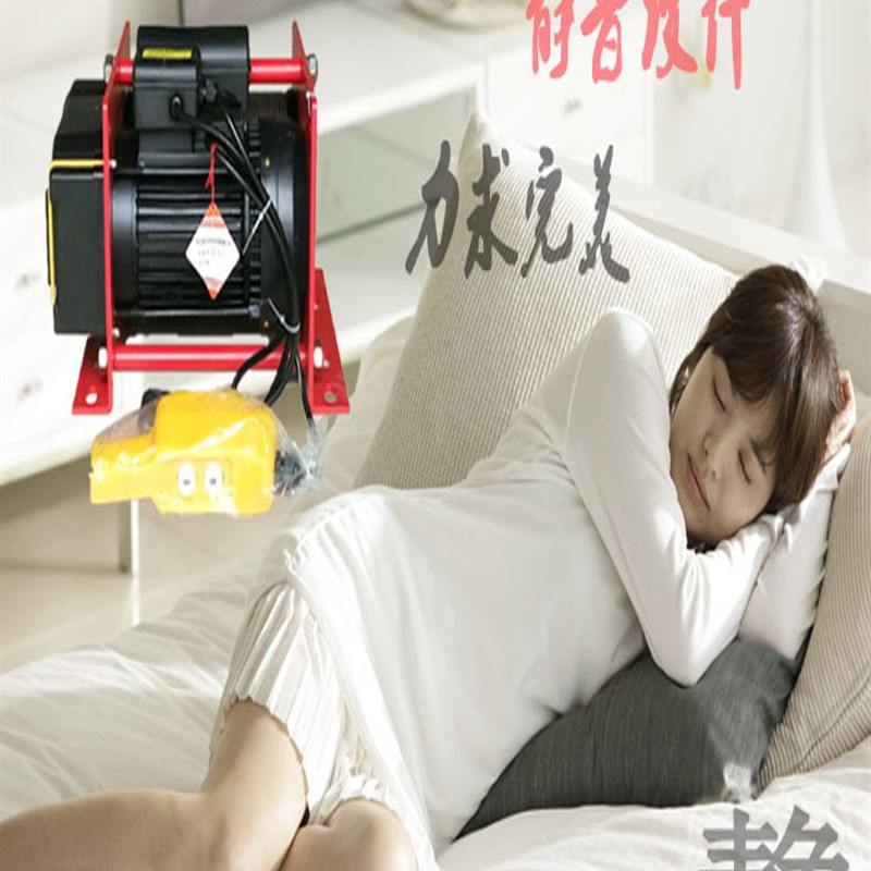 德式 快速卷扬机 1吨提升机 钢丝绳绞盘微型电动葫芦家用吊机