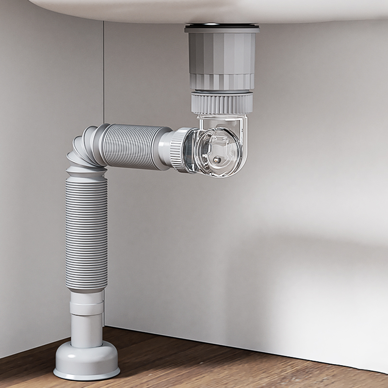 舒耐特墙排洗脸盆防臭下水管软管台盆面盆手池排水管道下水器配件