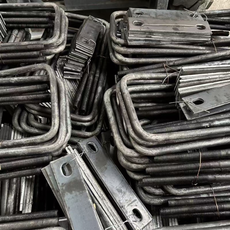 卸料平台预埋件吊环钢丝绳挂钩u型螺栓挑架槽钢U型丝卡扣1/18/20