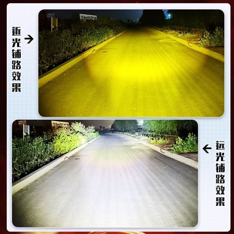 电动车超亮外置大灯摩托车LED灯泡电瓶射灯电单车灯12v48伏60v72v