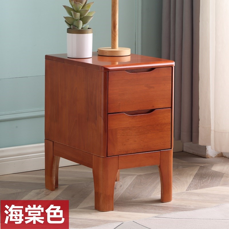 全实木床头柜简约现代20/25/30/35/40cm极窄小户U型迷你夹缝床边