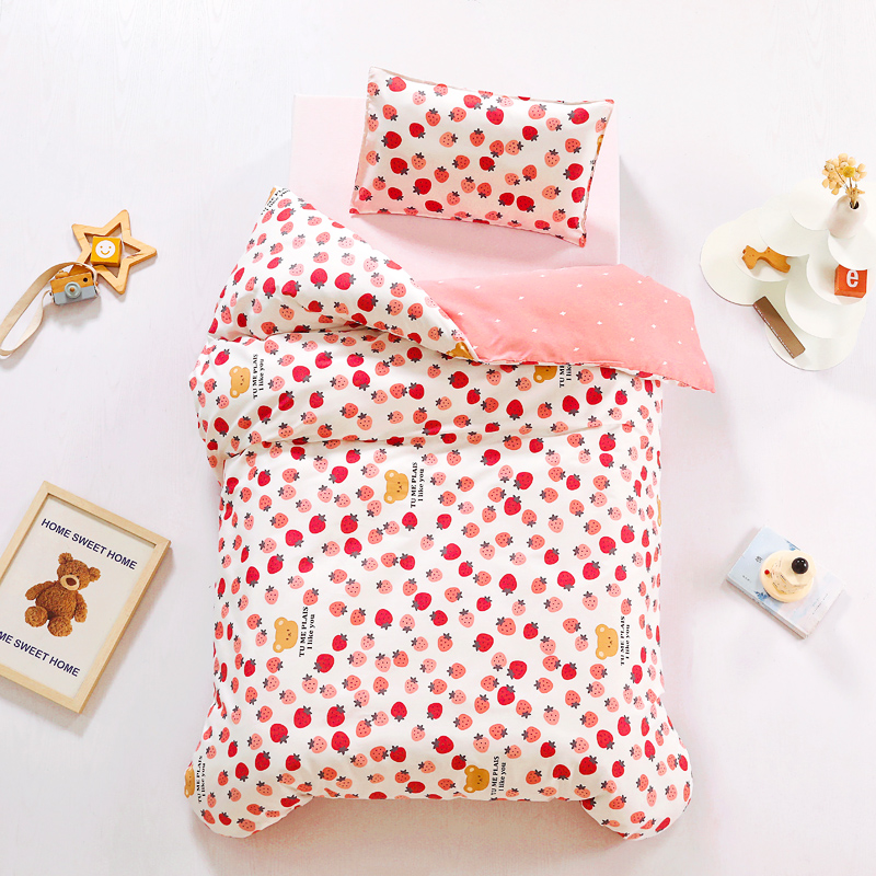 幼儿园被子三件k套全棉被褥宝宝午睡入园婴儿童内胆套被罩牀品