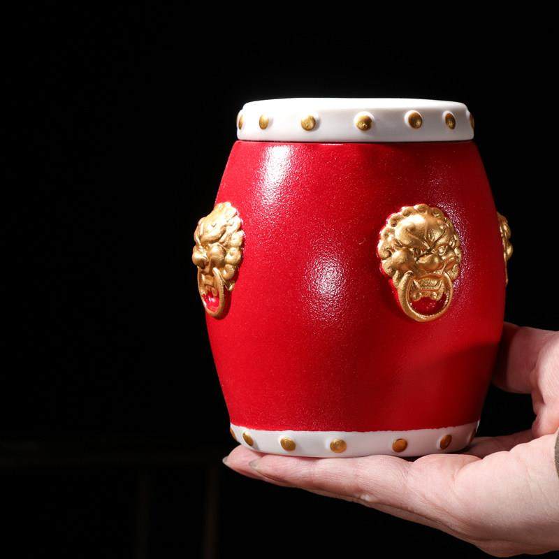 创意陶瓷小号茶叶罐半斤复古风便携密封罐储存防潮罐家用空罐茶盒,餐饮具,茶叶罐,淘宝优惠券,粉丝福利购,淘宝优惠卷