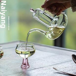 玻璃茶壶彷宋执壶绿茶壶高硼硅花茶壶家用小号泡茶器茶杯冷泡壶