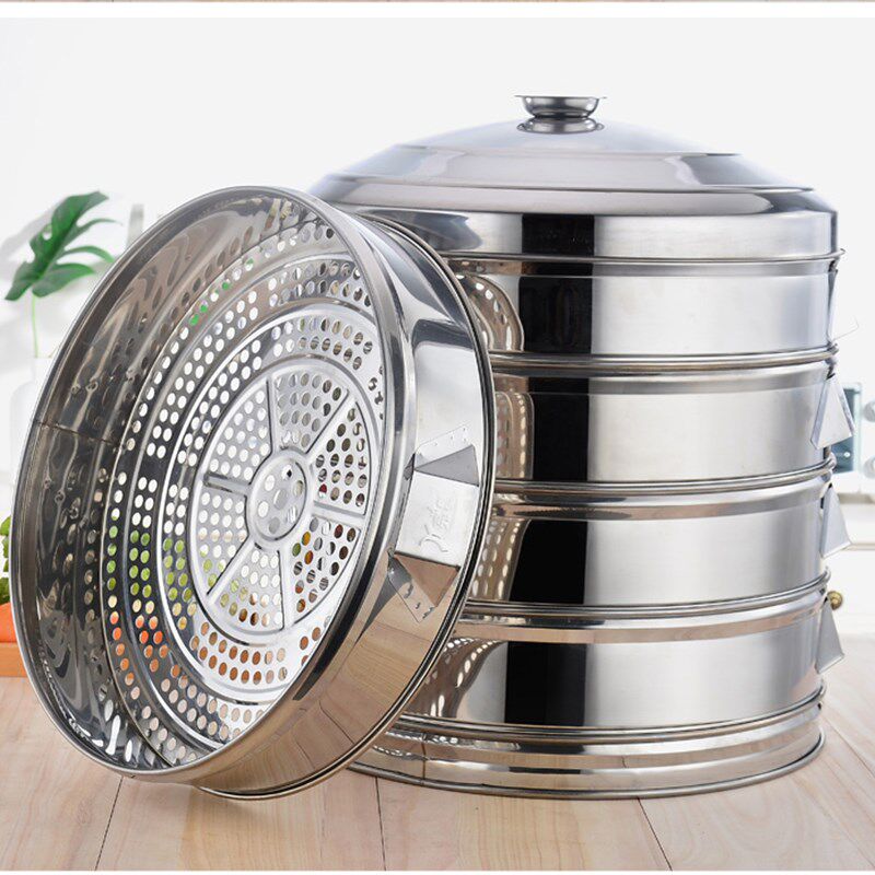 蒸笼不锈钢商用大的蒸格特52蒸屉蒸笼蒸包笼家用大蒸笼多层无磁笼