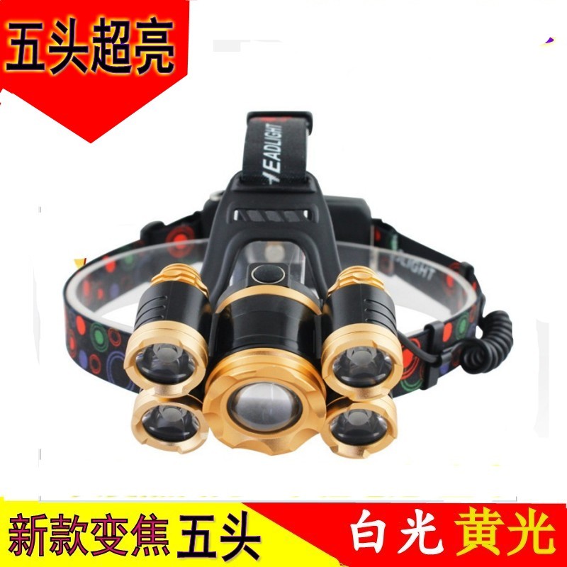 感应头灯强光充电超亮3000米头戴式手电筒矿灯夜钓防水氙气灯高亮
