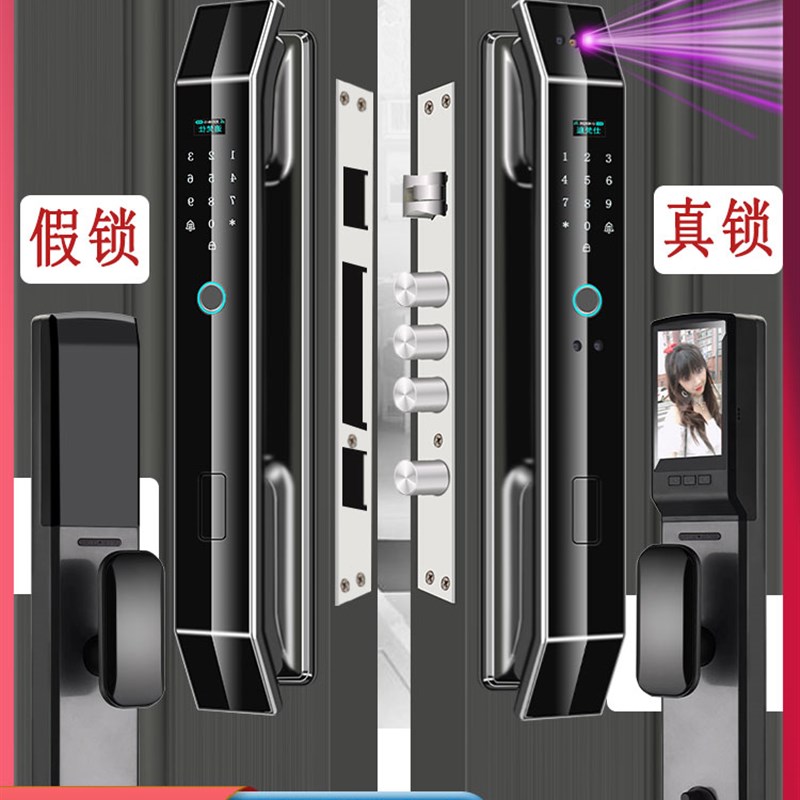 迪梵仕别墅大门指纹锁双开门密码锁防盗门电子锁不锈钢大门智能锁