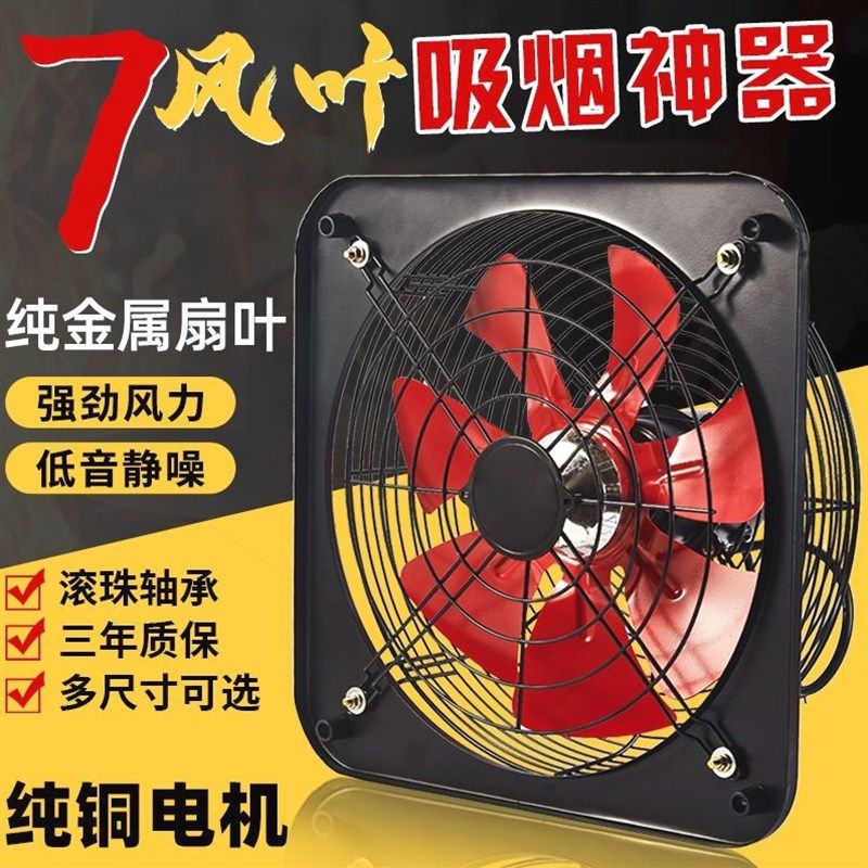 德国进口强力排风扇油烟机工业大排量换气扇金属厨房抽风排气扇卫