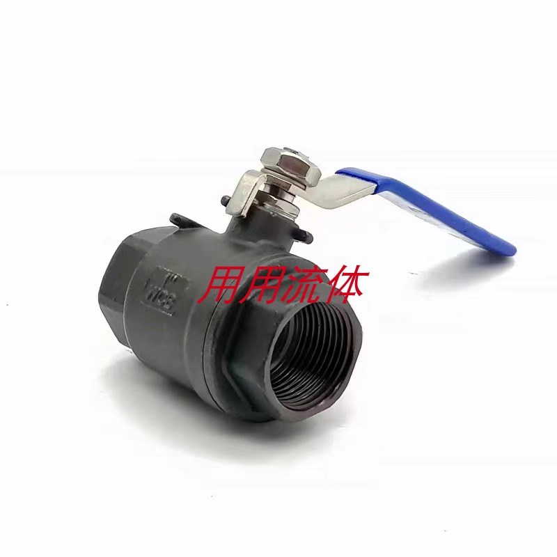 全黑碳钢丝扣球阀二片式内螺纹Q11F-16C铸钢WCB全通径2PC高温球阀