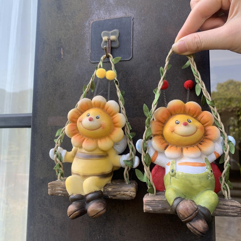 庭院阳台布置户外顶楼卡通小蜜蜂挂装饰花园创意树脂动物造型摆件