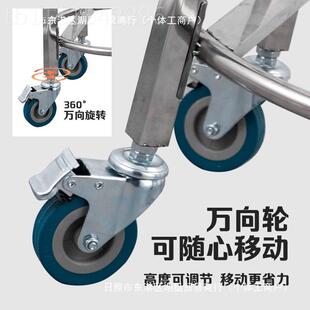 加用KHD厚不锈钢汤桶架子汤锅开桶带架滑轮支食堂餐水厅商保温桶