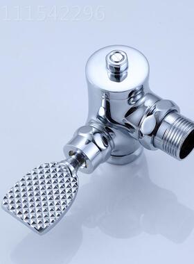 晨露铜入拐墙角式公厕冲水阀蹲CL-6618便脚踏延时大便冲洗阀线式