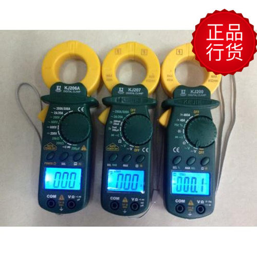 科捷KJ206AKJ209袖珍小钳形电流表自动关机背光电容交直流KJ302A+