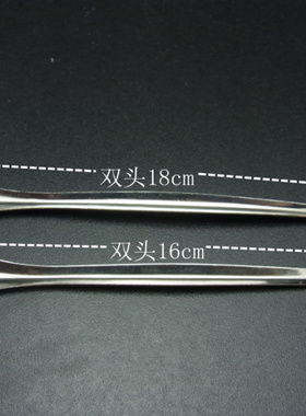 18cm 不锈钢药勺 不锈钢药匙  微量药匙 取样勺 双头 薄片