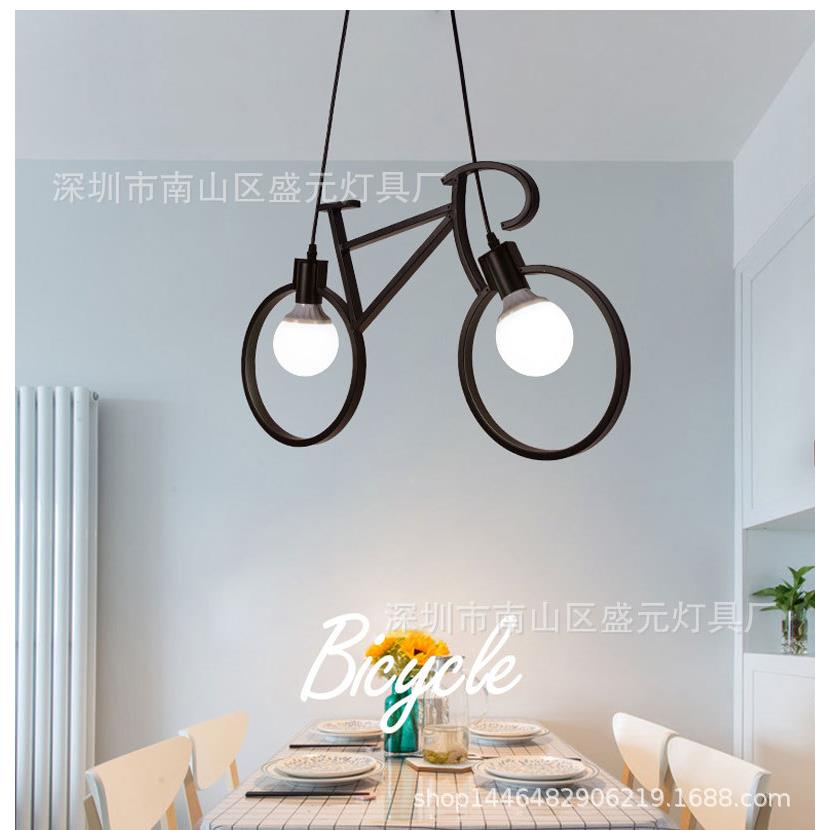 简约现代吊灯自行车造型餐厅过道咖啡店服装店奶茶店创意个性灯具