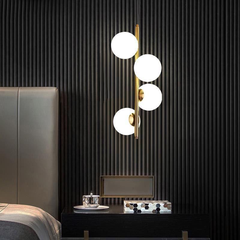 吊灯北欧后现代床头卧室客厅吧台咖啡厅收银台设计师长条玻璃简约