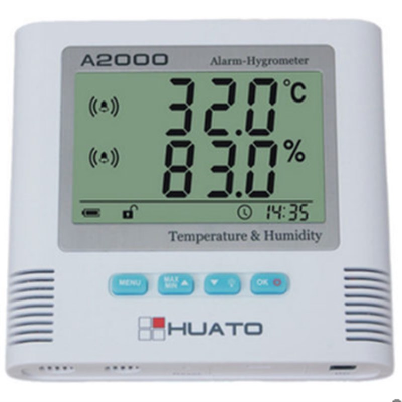 华图A2000-TH 高精度报警温度计湿度计 温湿度计实验室报警温湿度