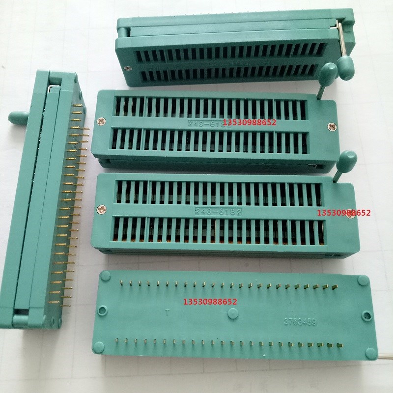 48P 锁紧 248-6182 ic测试座 2.54 IC测试座